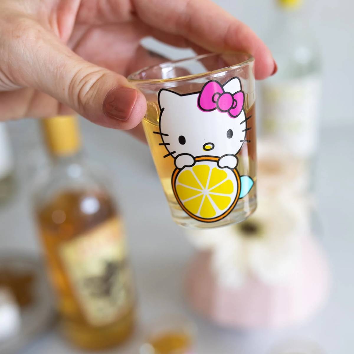 Sanrio Hello Kitty 1.5 oz Mini Shot Glasses (Set of 4) - Multicolor
