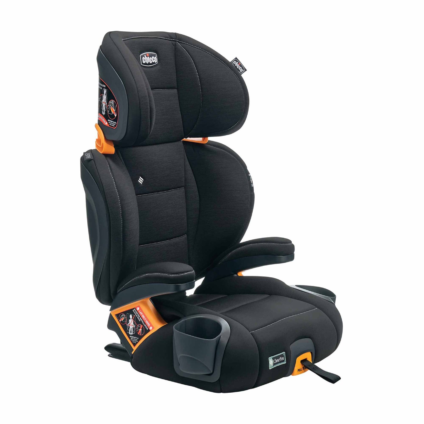 Chicco KidFit ClearTex Plus 2-in-1 Belt-Positioning Booster Car Seat - Obsidian