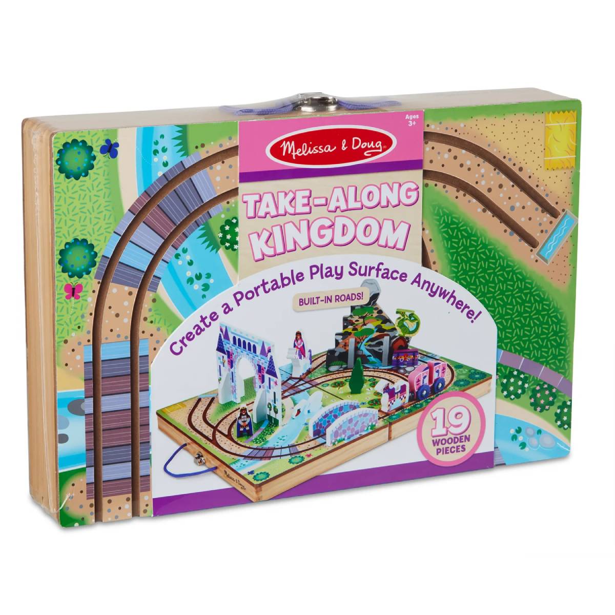 Melissa & Doug Take-Along Kingdom Play Set with Storage Case (19-Pieces)
