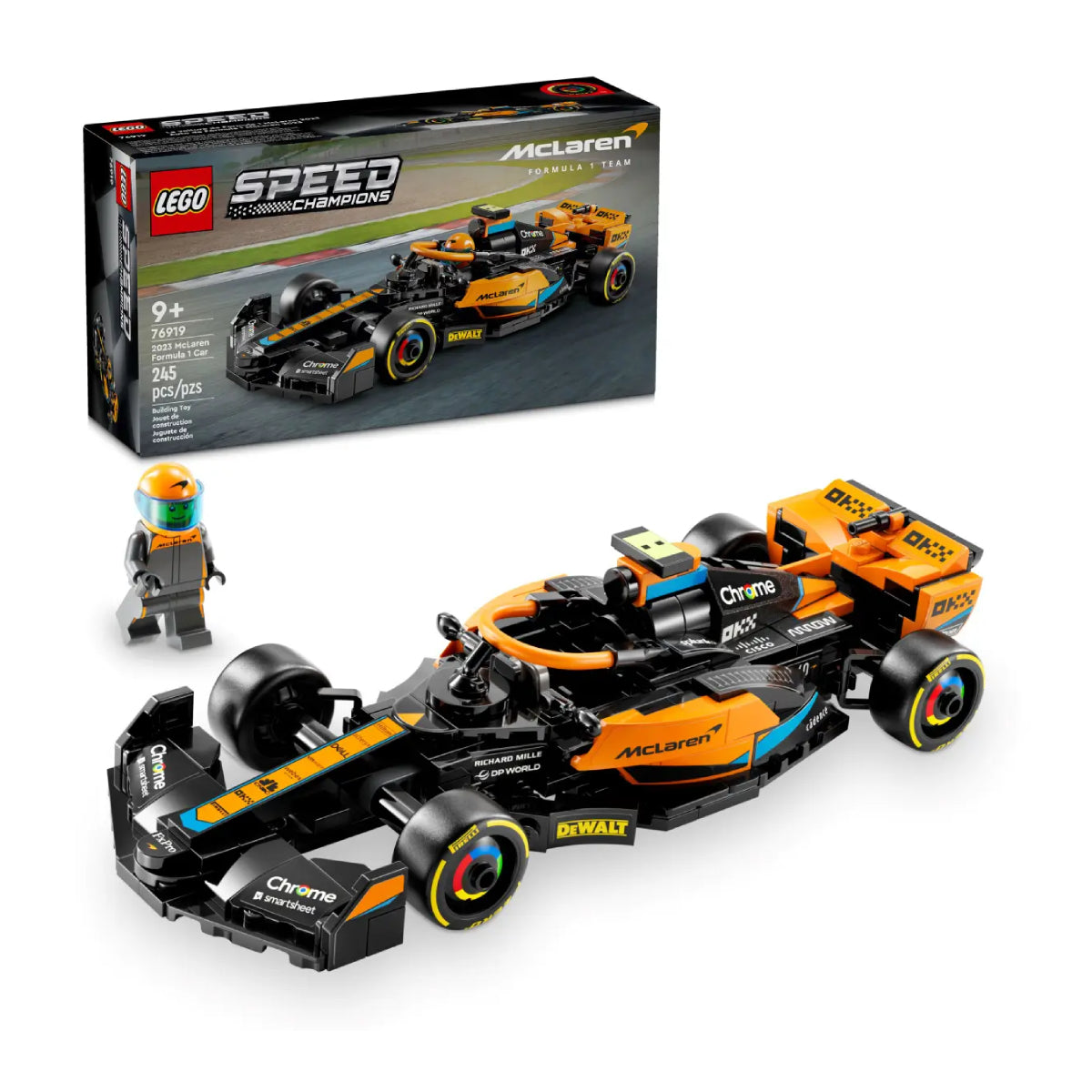 LEGO Speed Champions 2023 McLaren Formula 1 Race Car Building Toy Set (245-Pieces)