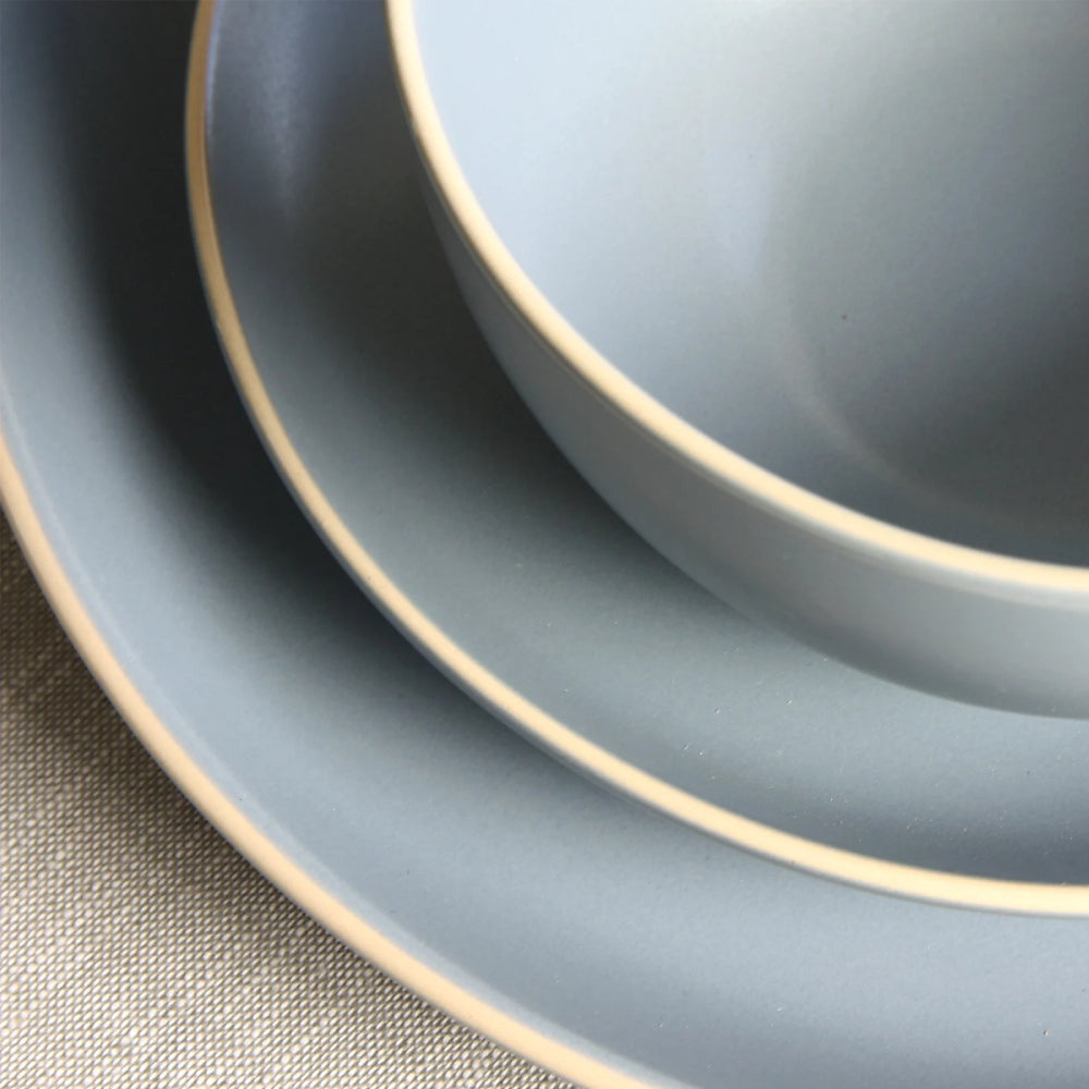 Gibson Home Rockaway Dinnerware Set (12-Piece) - Matte Blue - Curacao