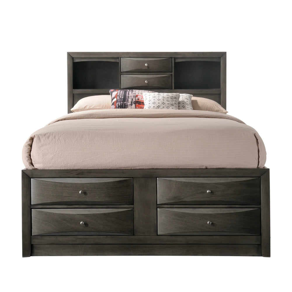 Emila (4-Piece) Queen Bedroom Set by Best Home - Gray
