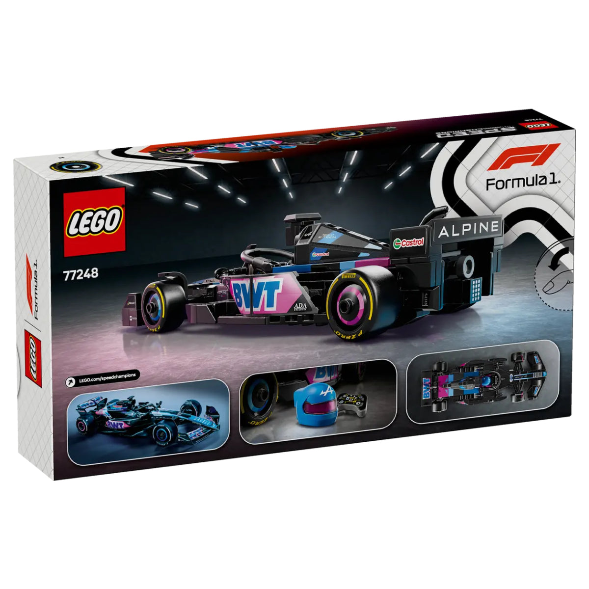 LEGO Speed Champions BWT Alpine F1 Team A524 Race Car Building Toy Set (258-Pieces)