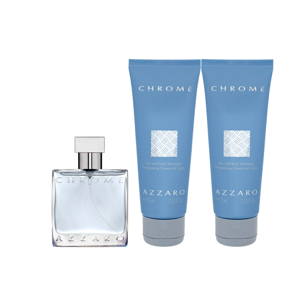 Azzaro Chrome Cologne Men's (3 - Piece) Eau de Toilette Gift Set