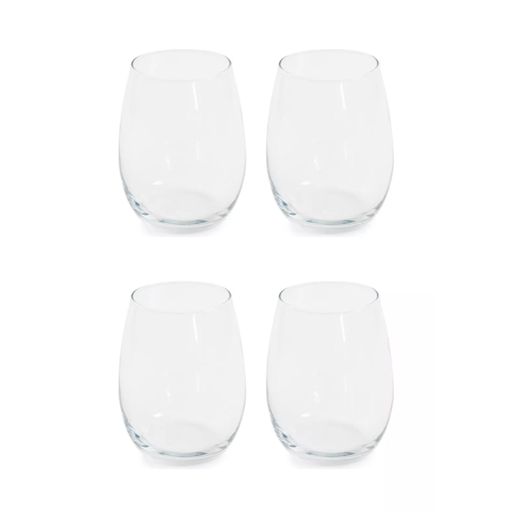 Martha Stewart 16 oz Stemless Wine Glass Set (4-Piece)