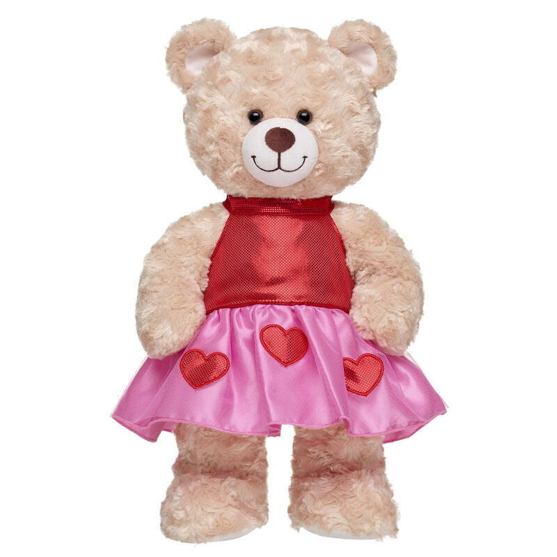 Build-A-Bear Valentine's Day Heart Dress for Teddy Bear - Red/Pink