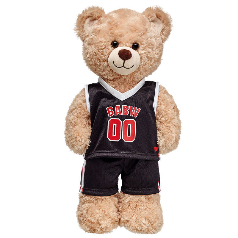 Build-A-Bear Basketball Uniform Set (2 Piece) for Teddy Bear - Black