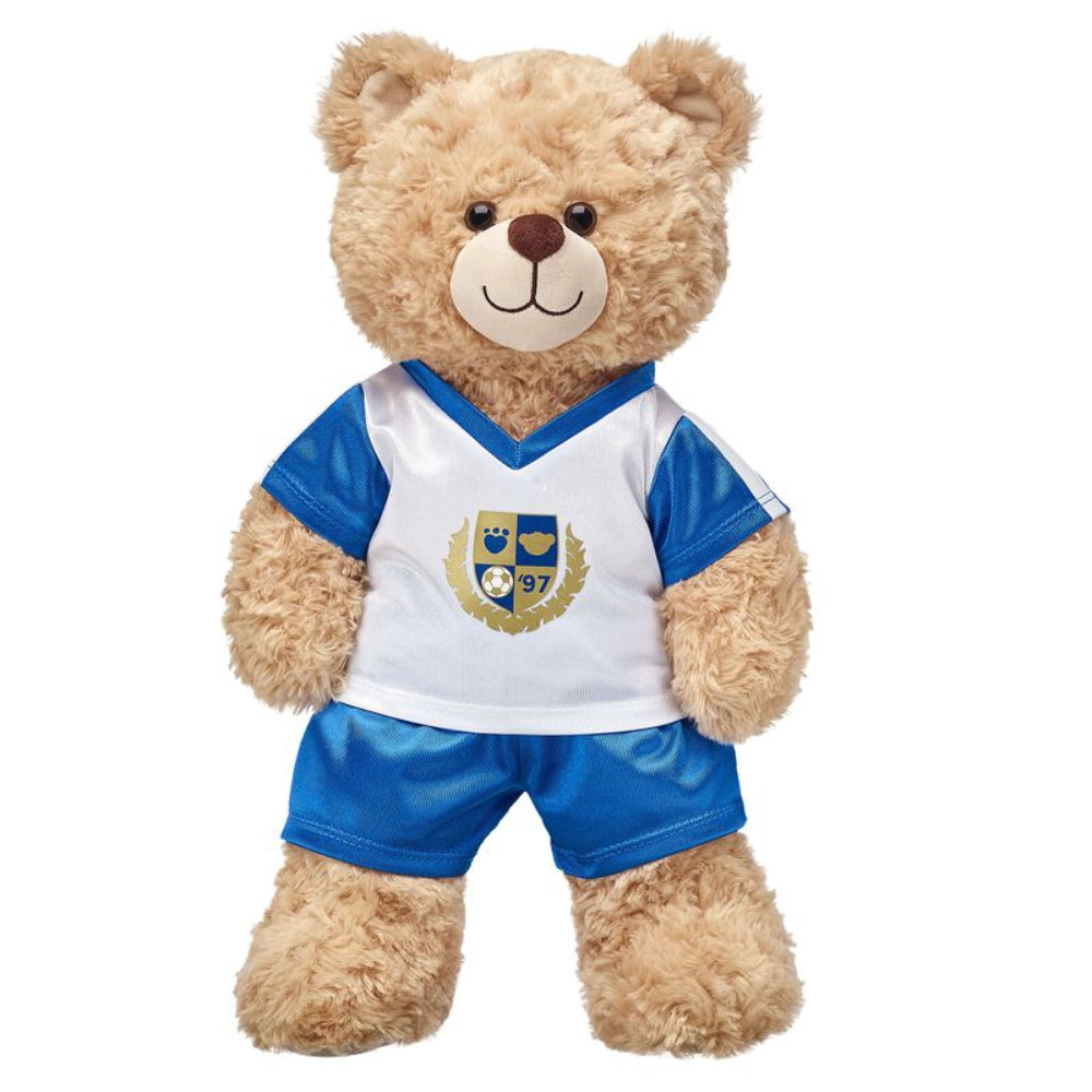Build-A-Bear Soccer Uniform Set (2 Piece) for Teddy Bear - Blue/White