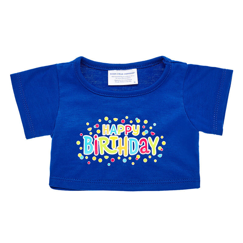 Build-A-Bear Happy Birthday Toy T-Shirt - Blue