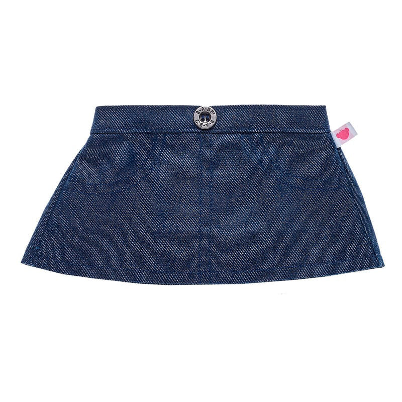 Build-A-Bear Sparkly Denim Toy Skirt - Blue