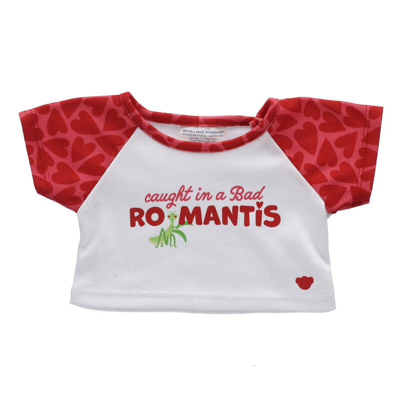 Build-A-Bear Bad Romantis T-Shirt for Teddy Bear - White/Red