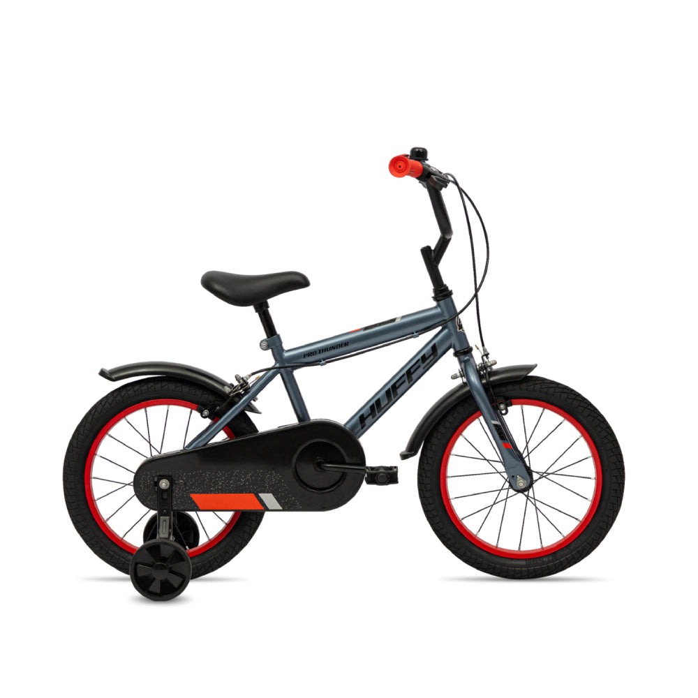 Huffy Pro Thunder Boys 16" Bike with Training Wheels - Red/Gray
