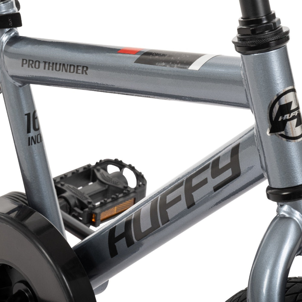 Huffy Pro Thunder Boys 16" Bike with Training Wheels - Red/Gray