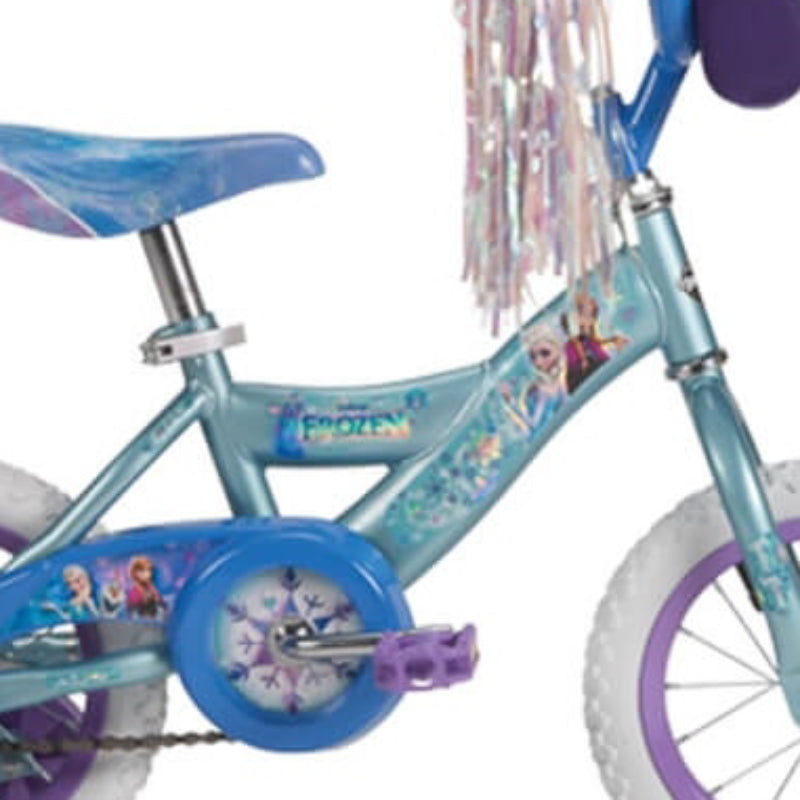 Huffy Girls 12" Frozen Bike with Training Wheels - Purple