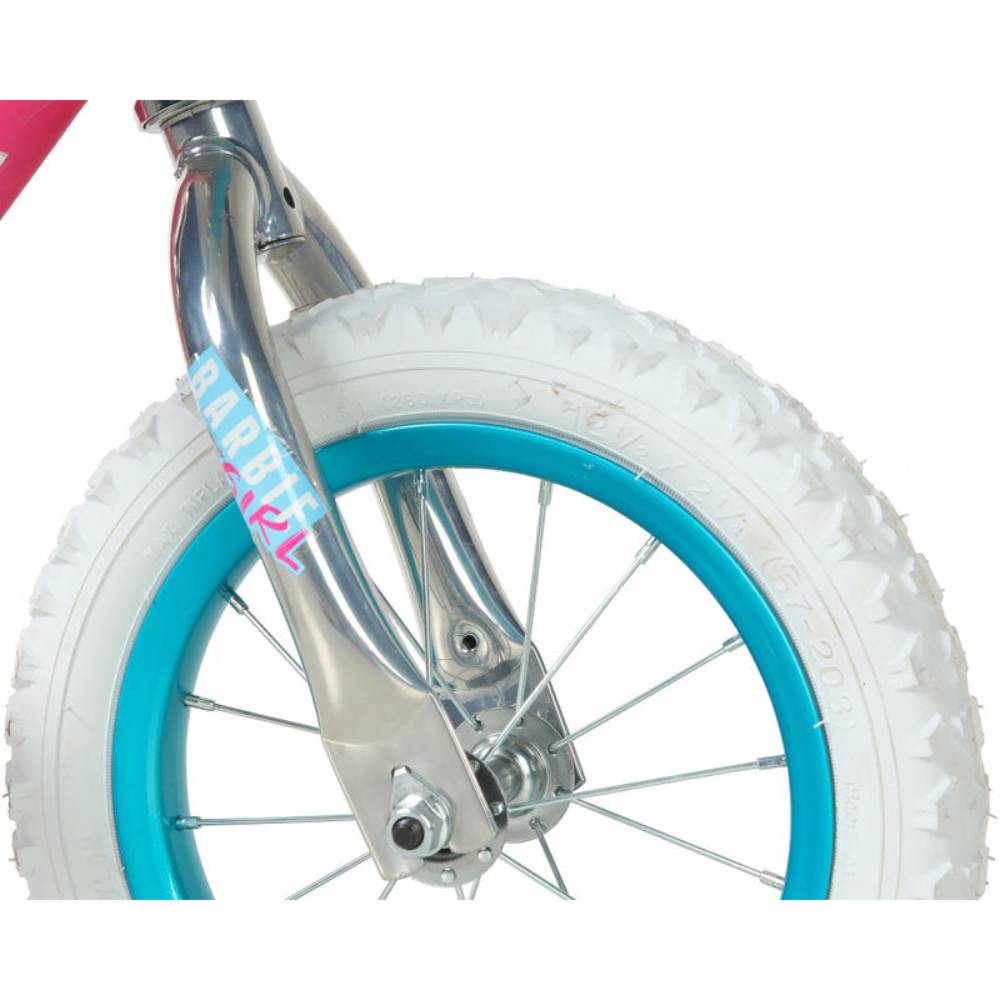 Dynacraft 12" Barbie Girl's Bike with Training Wheels - Pink/Blue