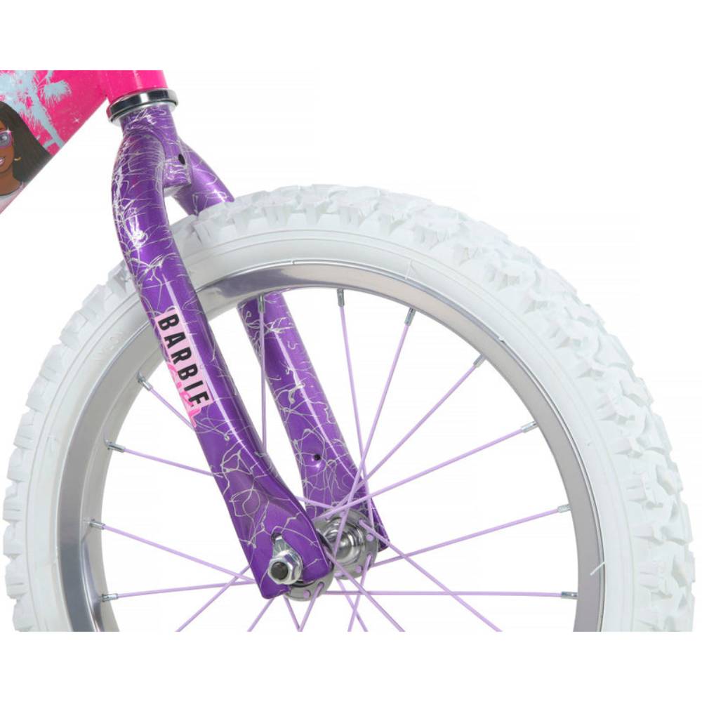 Dynacraft 16" Barbie Girl's Bike with Training Wheels - Pink/White