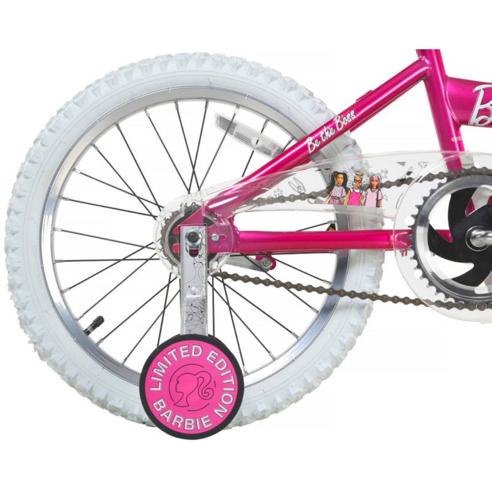 Dynacraft 18" Barbie Girl's Bike with Training Wheels - Pink/White