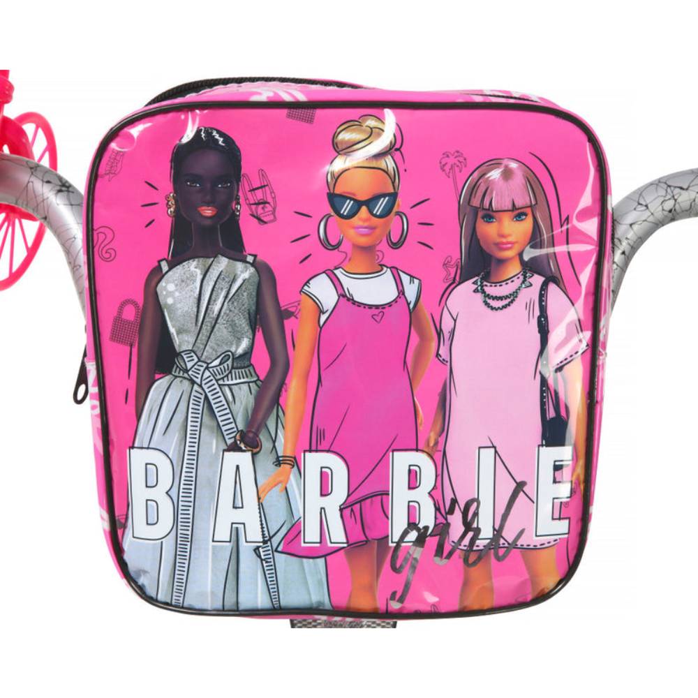 Dynacraft 18" Barbie Girl's Bike with Training Wheels - Pink/White