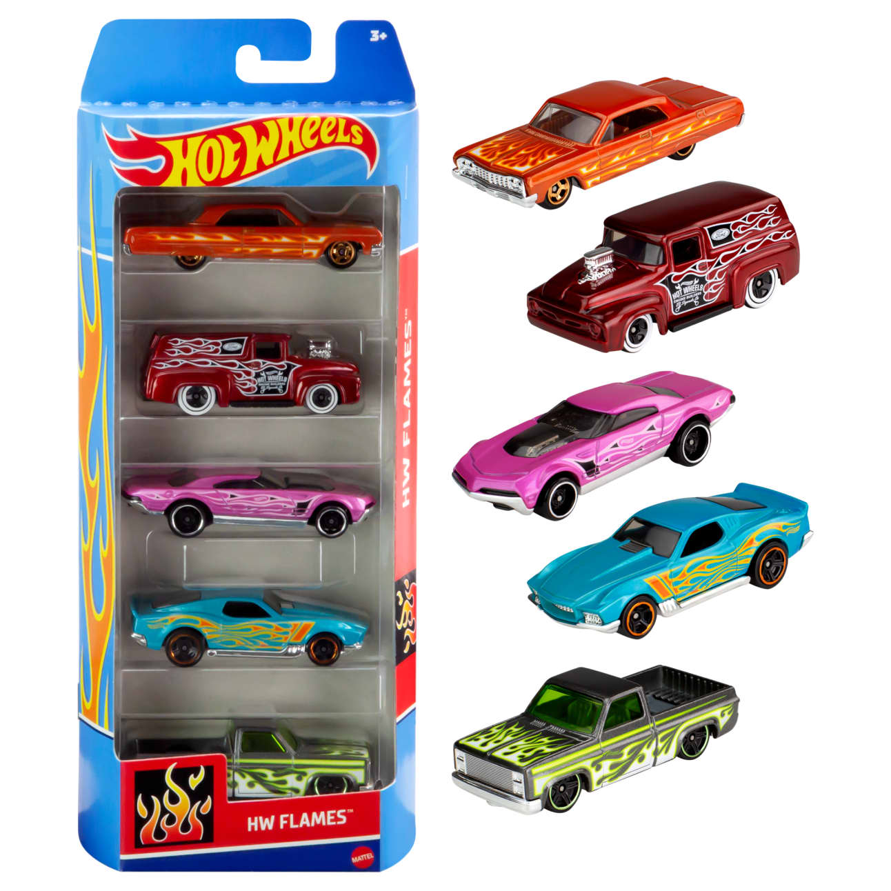 Hot Wheels Die-Cast Toy Vehicles (5-Piece) - Assortment