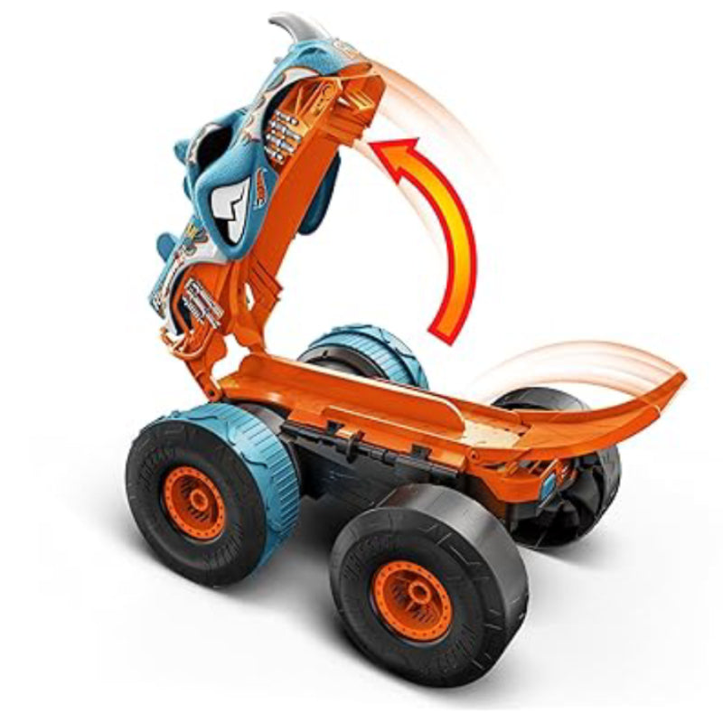 Hot Wheels HPK27 Monster Trucks RC Rhinomite Transforms into Launcher