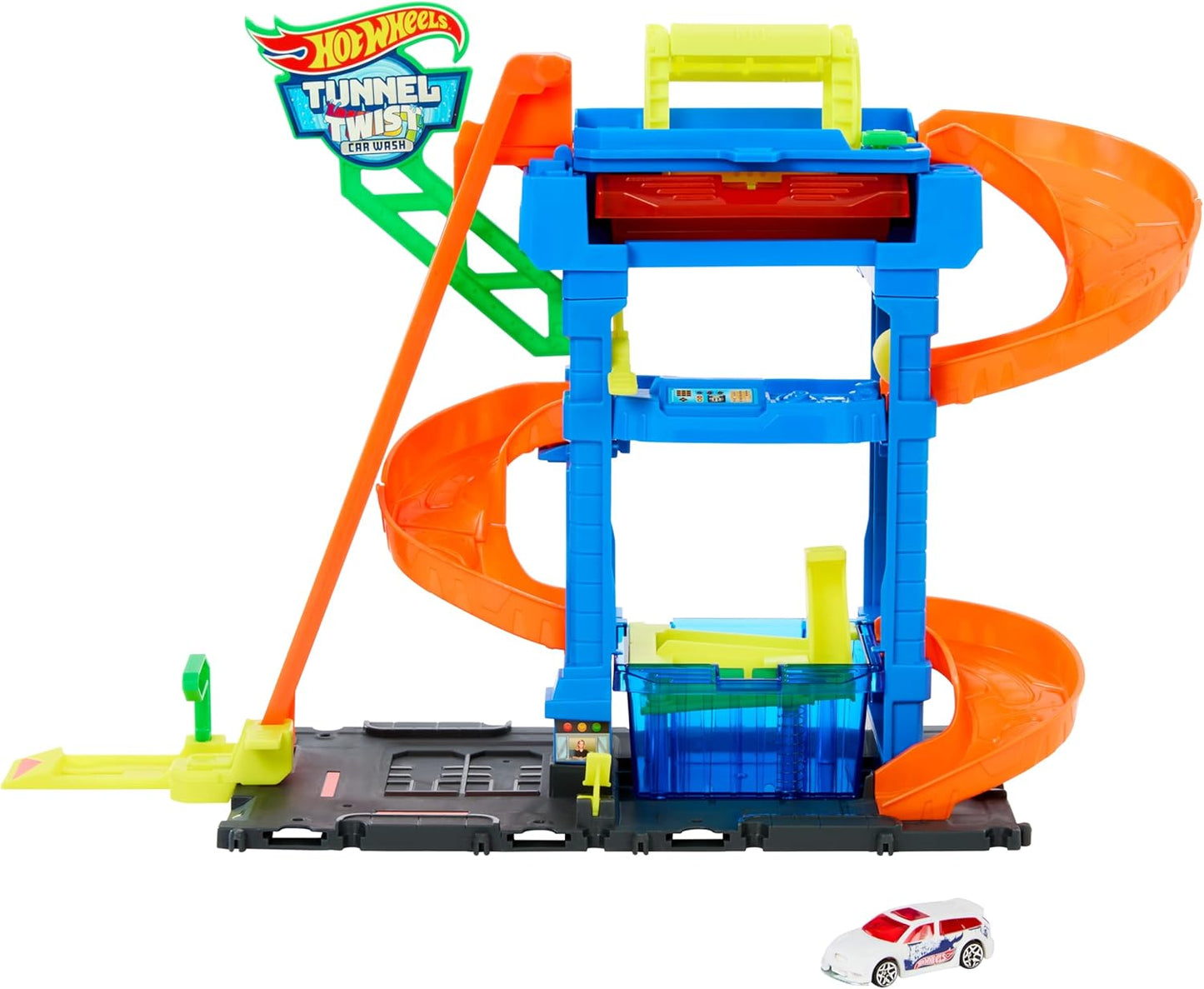 Hot Wheels City Tunnel Twist Car Wash & Color Shifters Playset with 1:64 Scale Toy Car