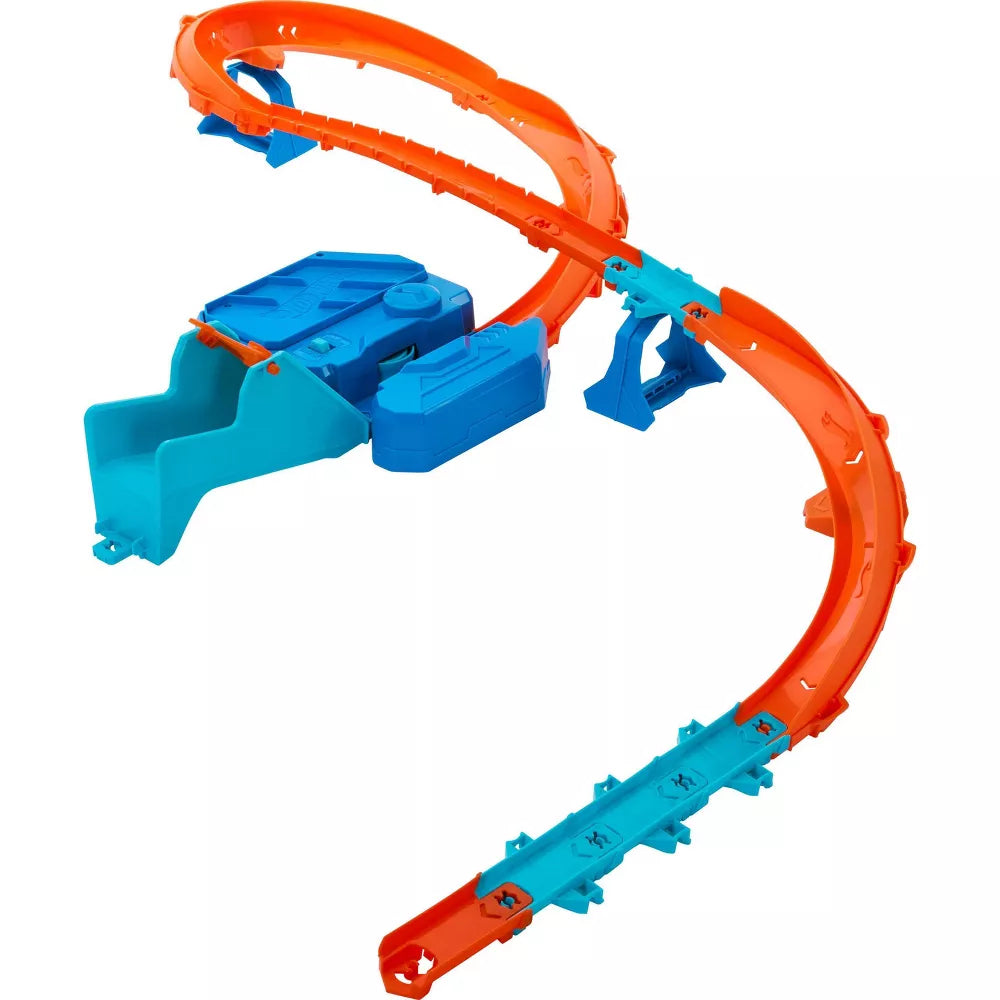 Mattel Hot Wheels Track Creator Boosted Jump Speedway Set with 1:64 Scale Toy Car and Motorized Booster