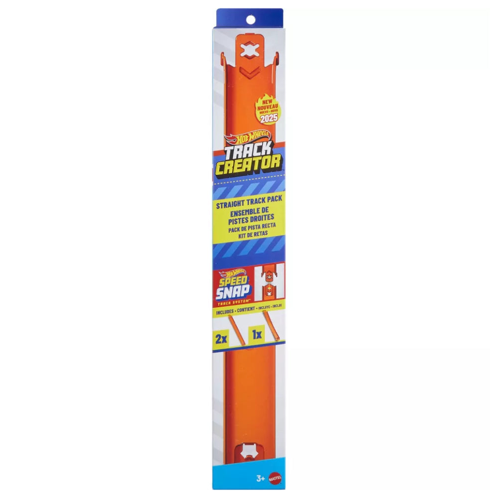 Hot Wheels Track Creator Straight Track Pack with 2 Adapters - Orange