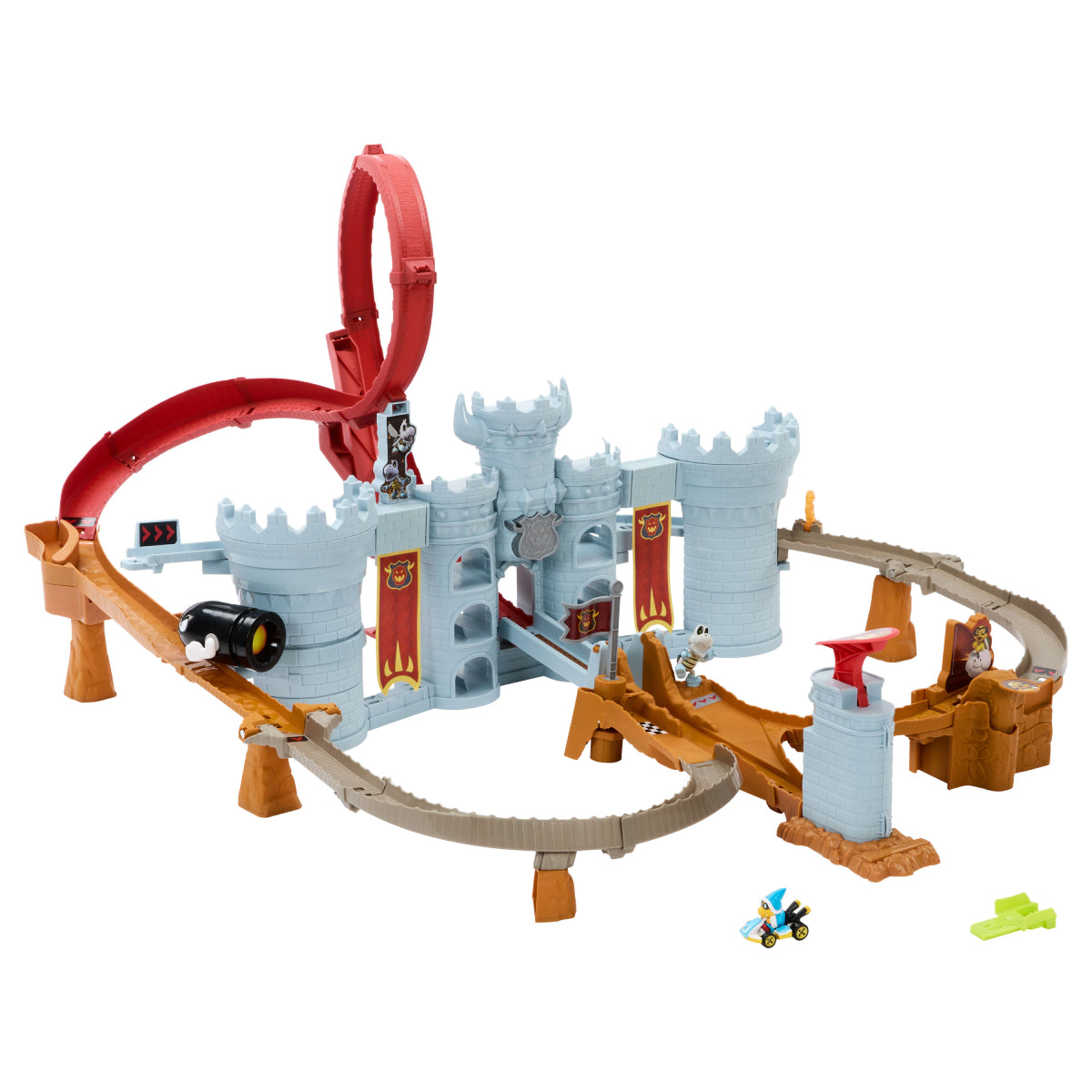 スポーツトイ・アクショントイ atmos projects khuno Hot Wheels Mario Kart Bowser's Castle Track Set– Curacao