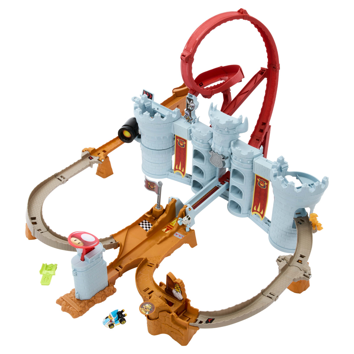 Hot Wheels Mario Kart Bowser's Castle Track Set