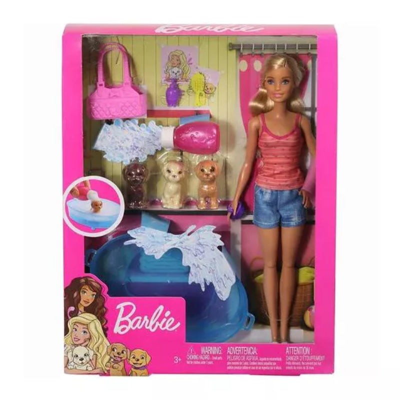 Mattel Barbie Doll Playset with 3 Puppies