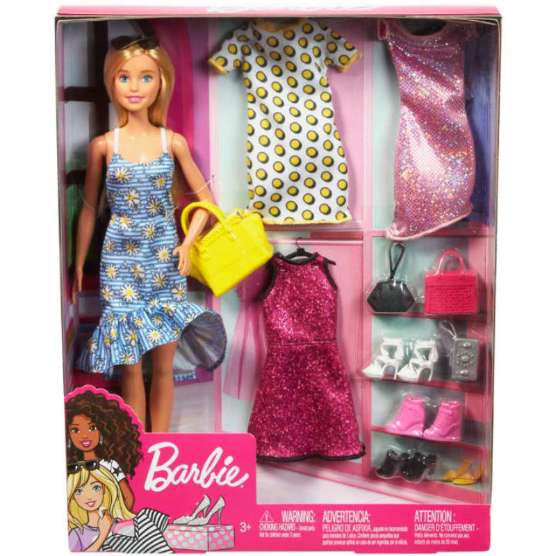 Mattel Barbie Doll with Fashions and Accessories