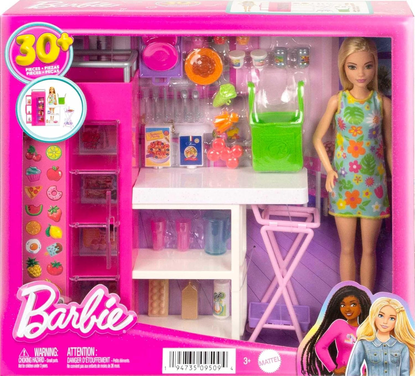 Barbie Doll and Ultimate Pantry Playset with 30+ Food Themed Pieces