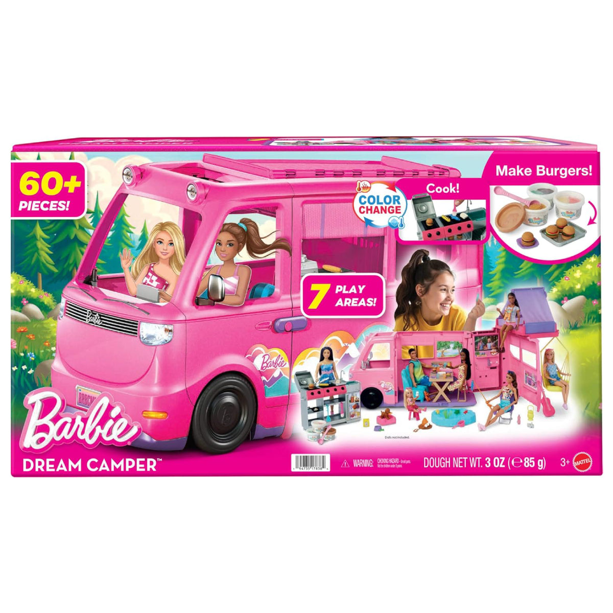 Mattel Barbie Dream Camper Playset with Roof Tent and 60+ Accessories