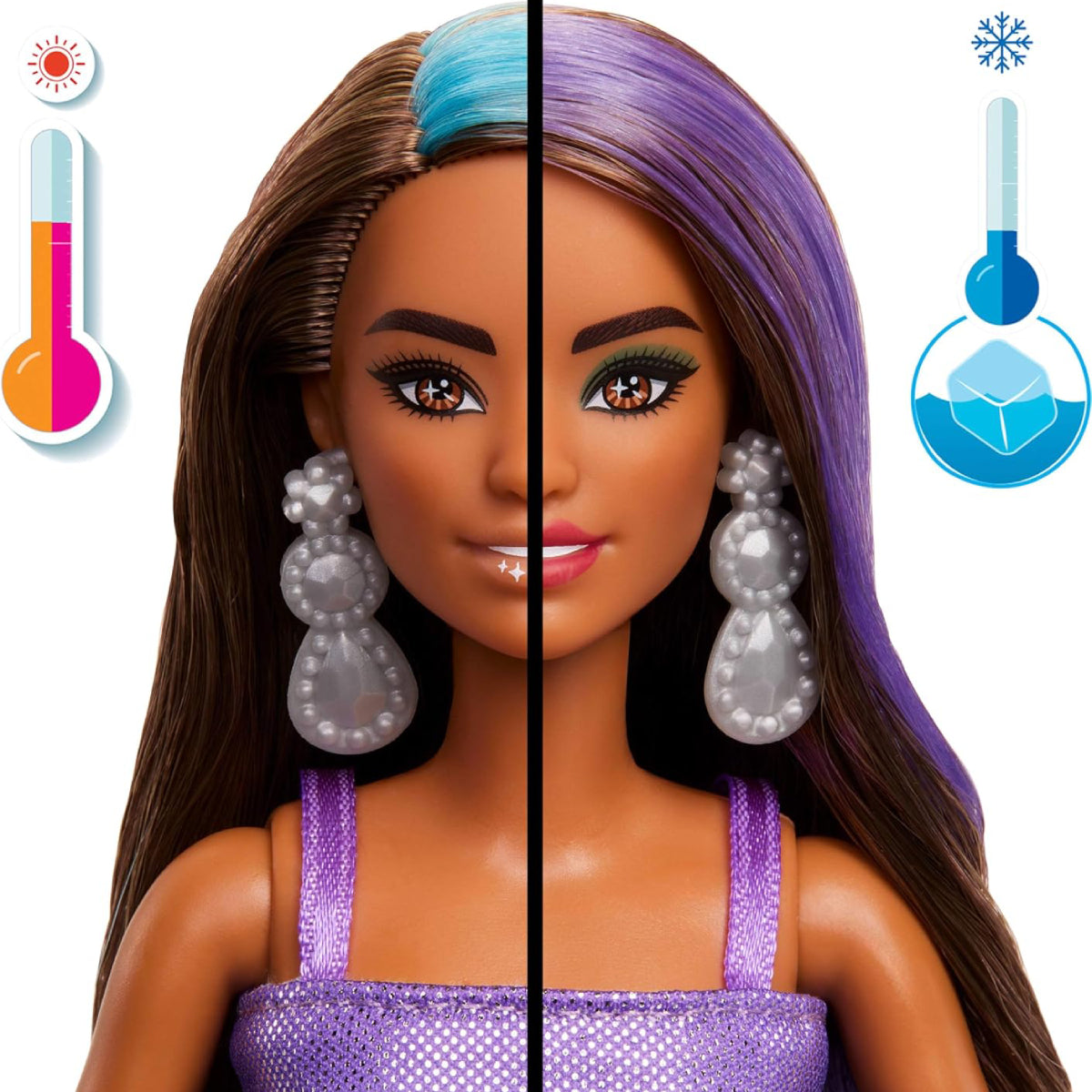 Mattel Barbie Party Unboxed Sparkle Doll with Accessories - Purple