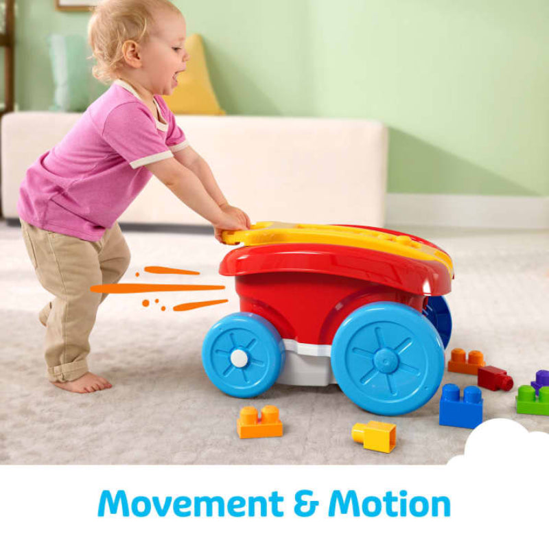 Fisher-Price Mega Bloks First Builders Block Scooping Wagon with Storage