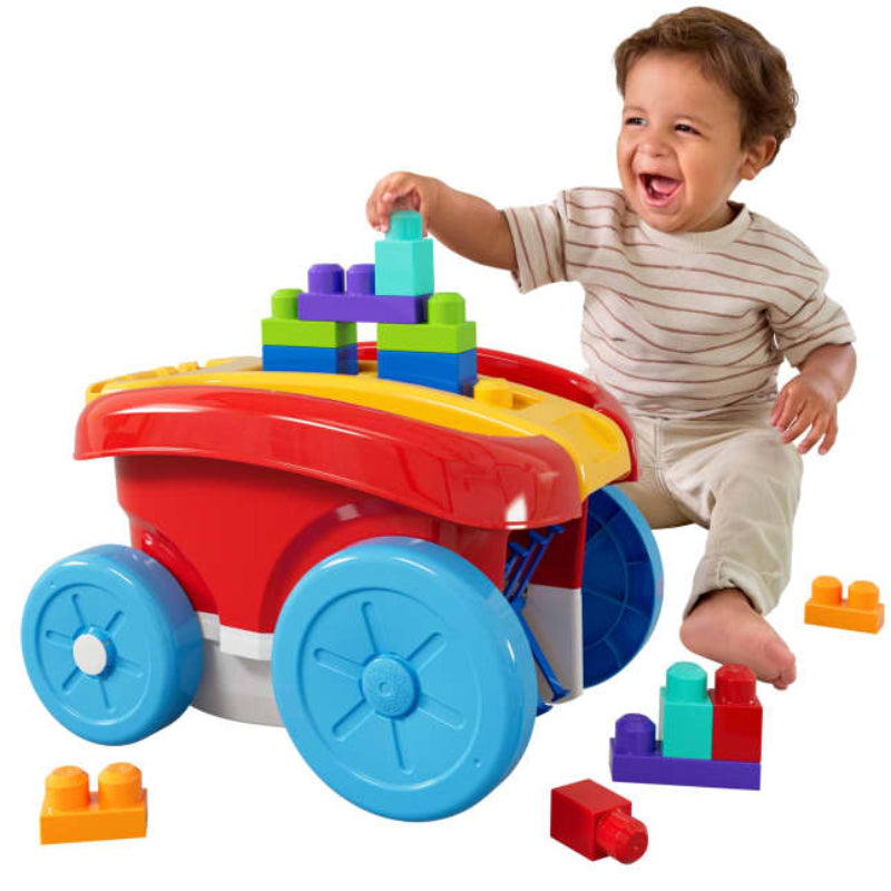 Fisher-Price Mega Bloks First Builders Block Scooping Wagon with Storage