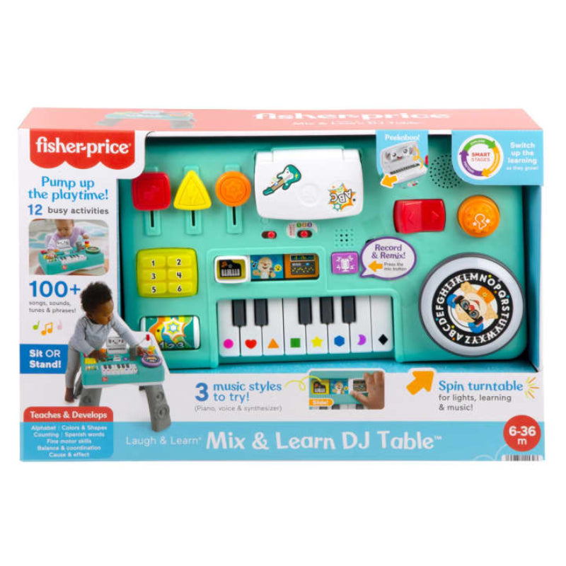 Fisher-Price Laugh & Learn Mix & Learn DJ Table with Musical Learning Toy