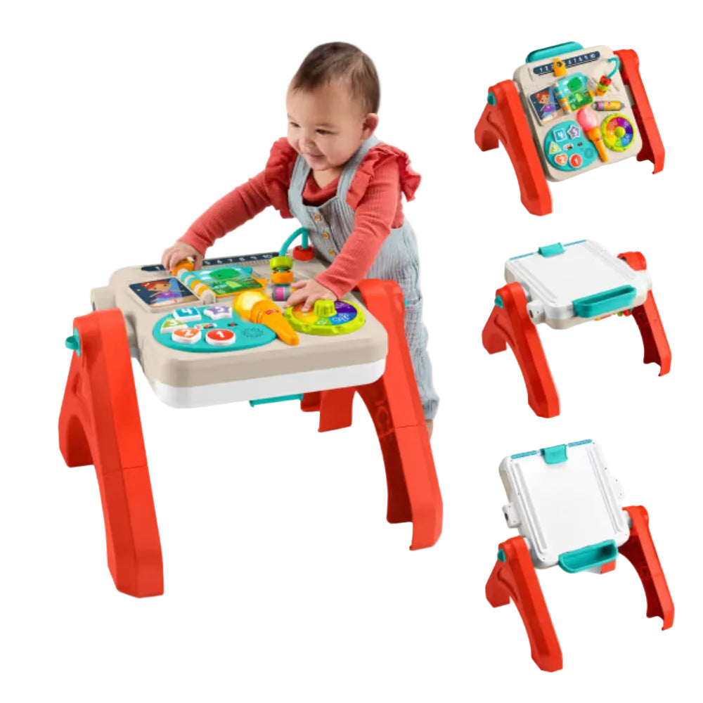 Fisher-Price Laugh & Learn 4-In-1 Activity Table & Easel, Electronic Learning Toy