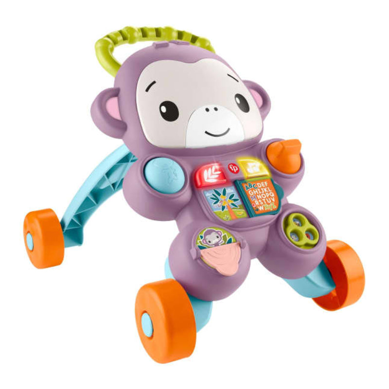 Fisher-Price Learn With Me Monkey Walker with Music and Lights - Purple