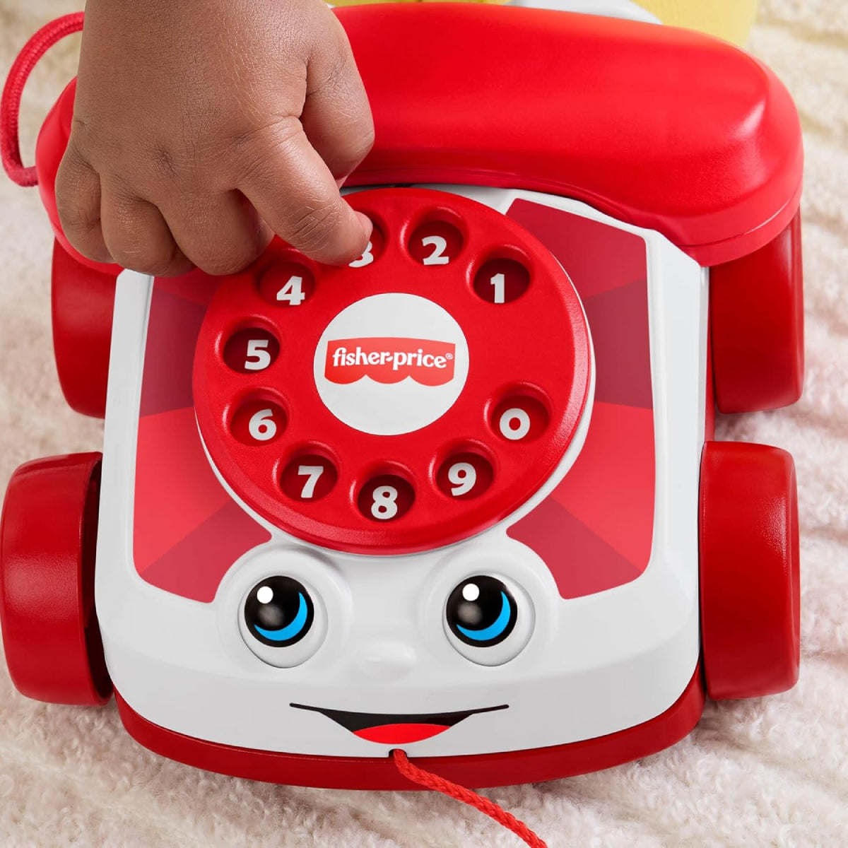 Fisher-Price Mattel 80th Anniversary Chatter Telephone Toy - Red/White