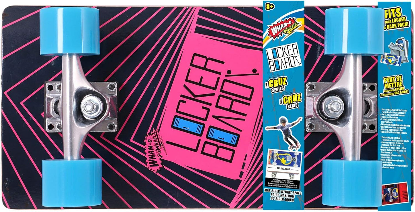 WHAM-O
Locker Board 17" Skateboard Compact Design - Black\Pink
