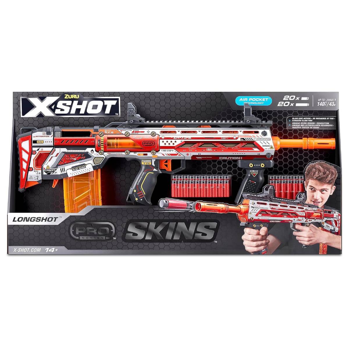 Zuru XShot Skin Pro Series S1 Blaster Toy (40-Darts)