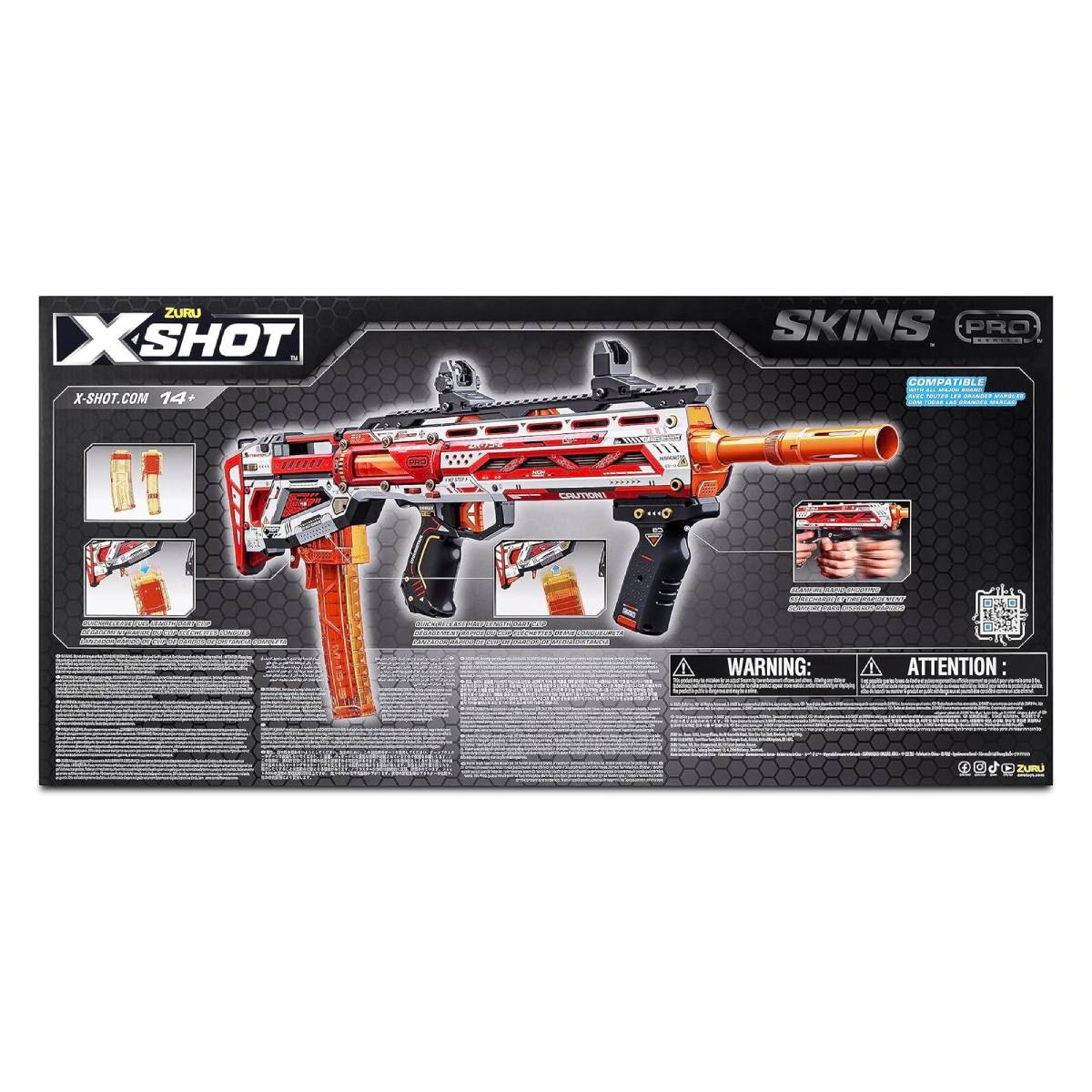 Zuru XShot Skin Pro Series S1 Blaster Toy (40-Darts)