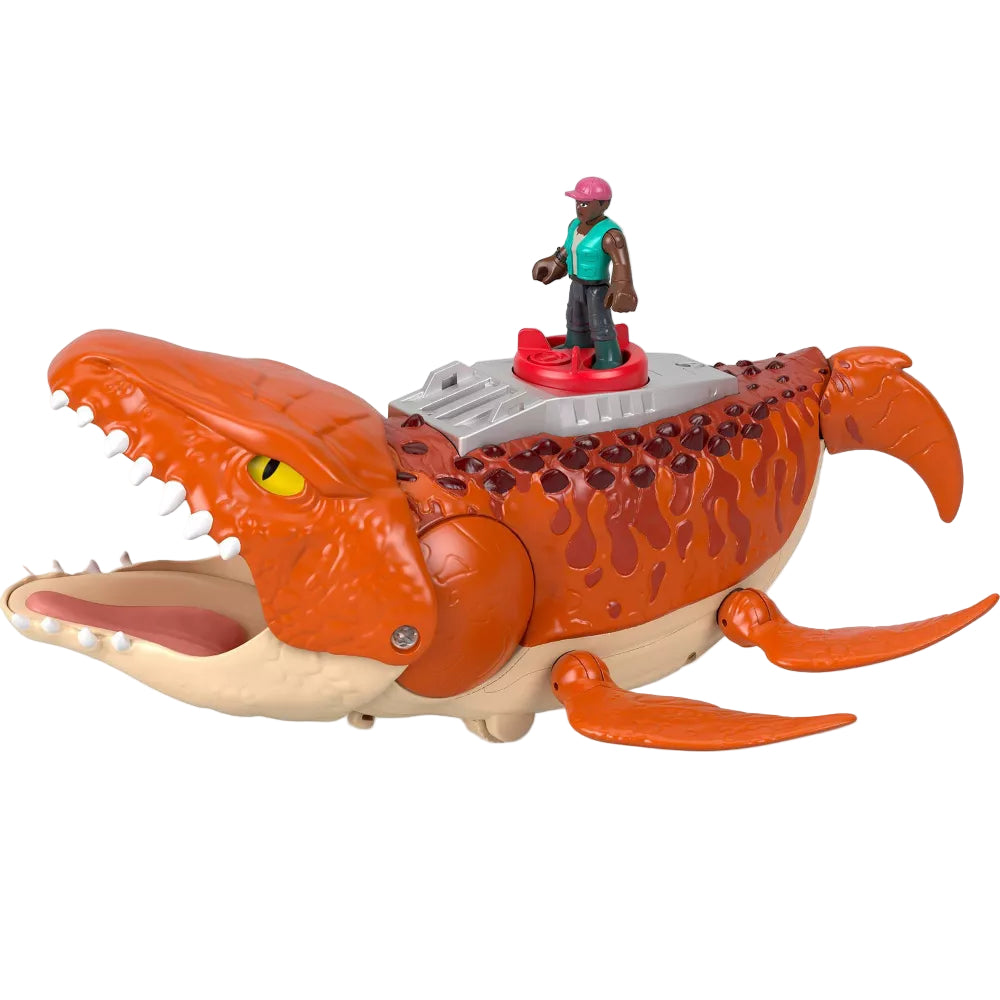 Fisher-Price Imaginext Jurassic World Rebirth Aquachomp Chase Mosasaurus Dinosaur Toy Playset