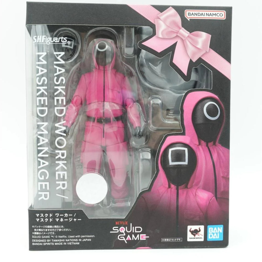 Bandai Squid Game 5.7" Masked Worker/Masked Manager Action Figure - Pink