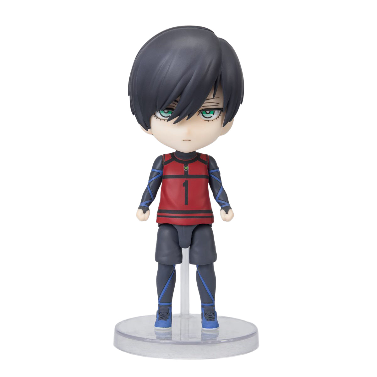 Bandai Blue Lock 3.5" Rin Itoshi Mini Action Figure - Red/Black