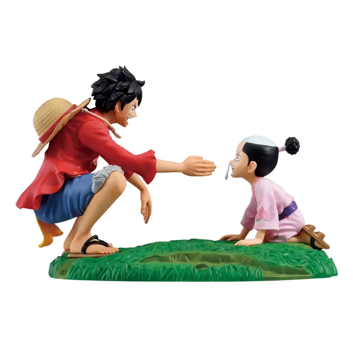Bandai Ichibansho One Piece 3.9" Monkey D. Luffy and Momonosuke Action Figure