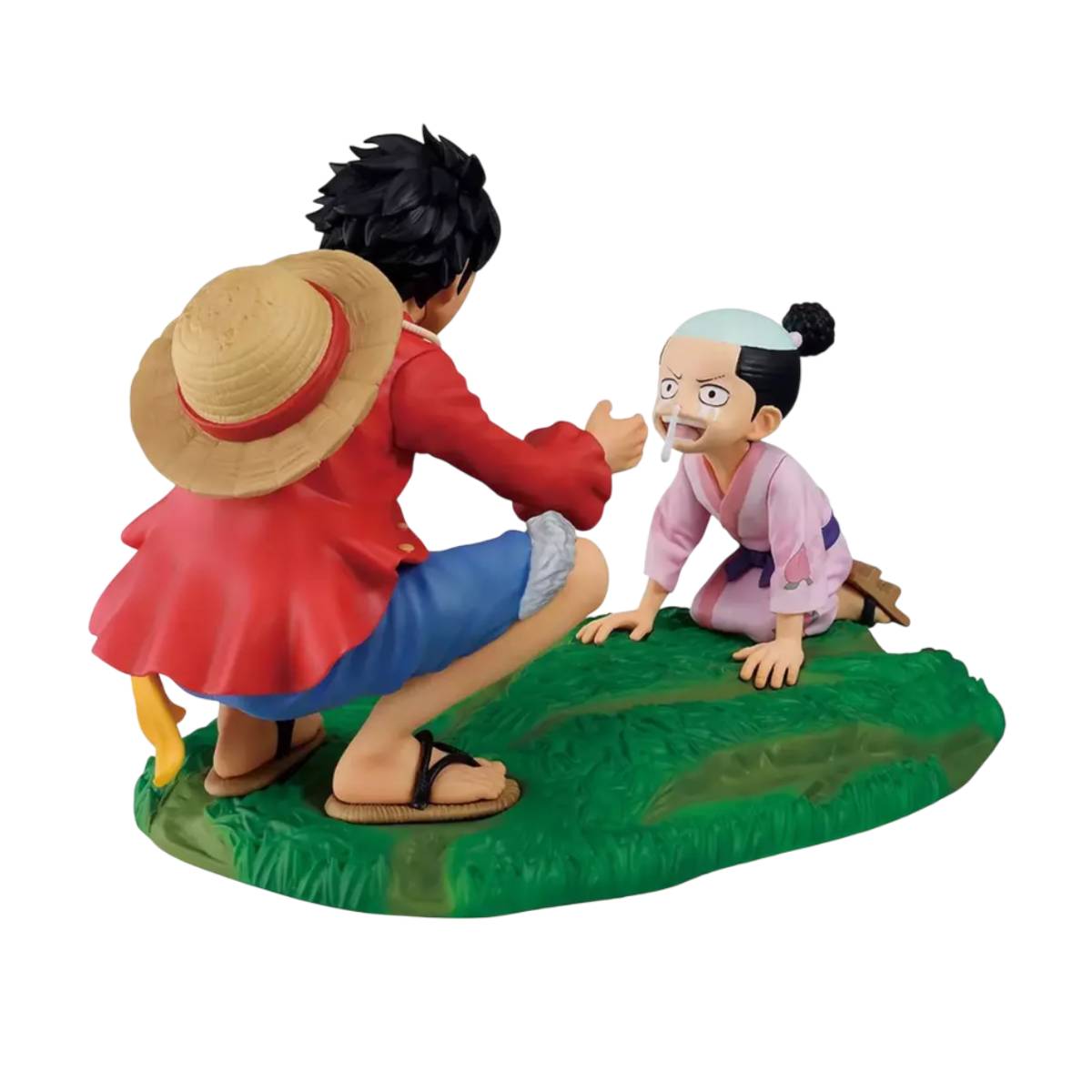 Bandai Ichibansho One Piece 3.9" Monkey D. Luffy and Momonosuke Action Figure