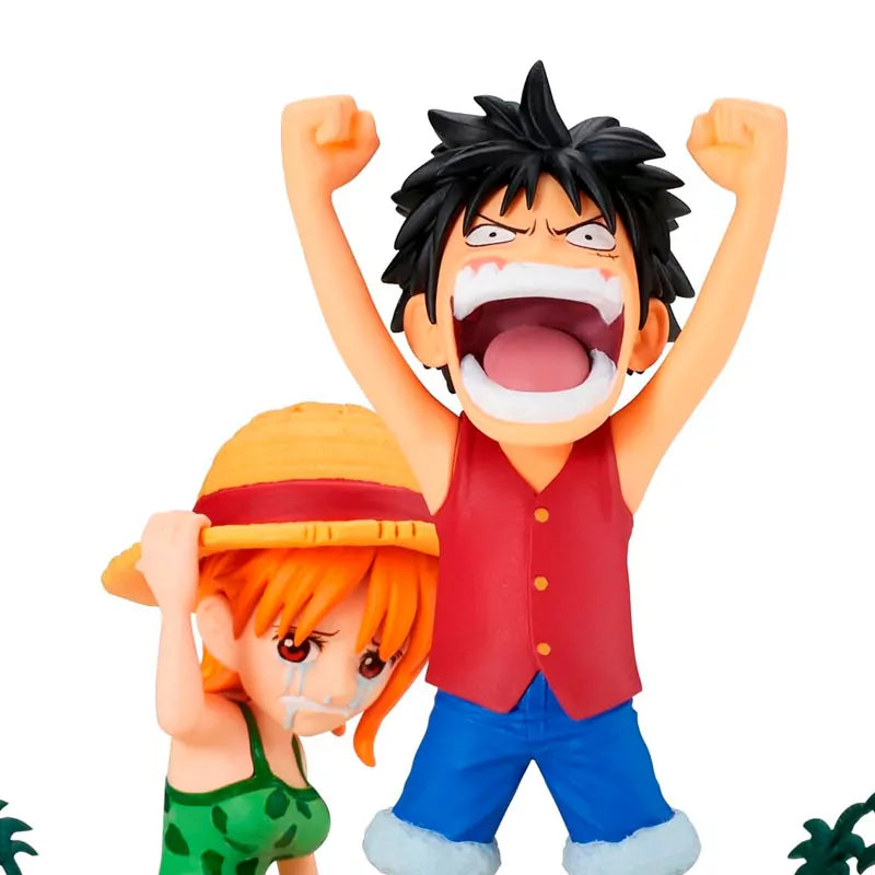 Banpresto One Piece 2.75" Monkey D. Luffy and Nami Action Figure