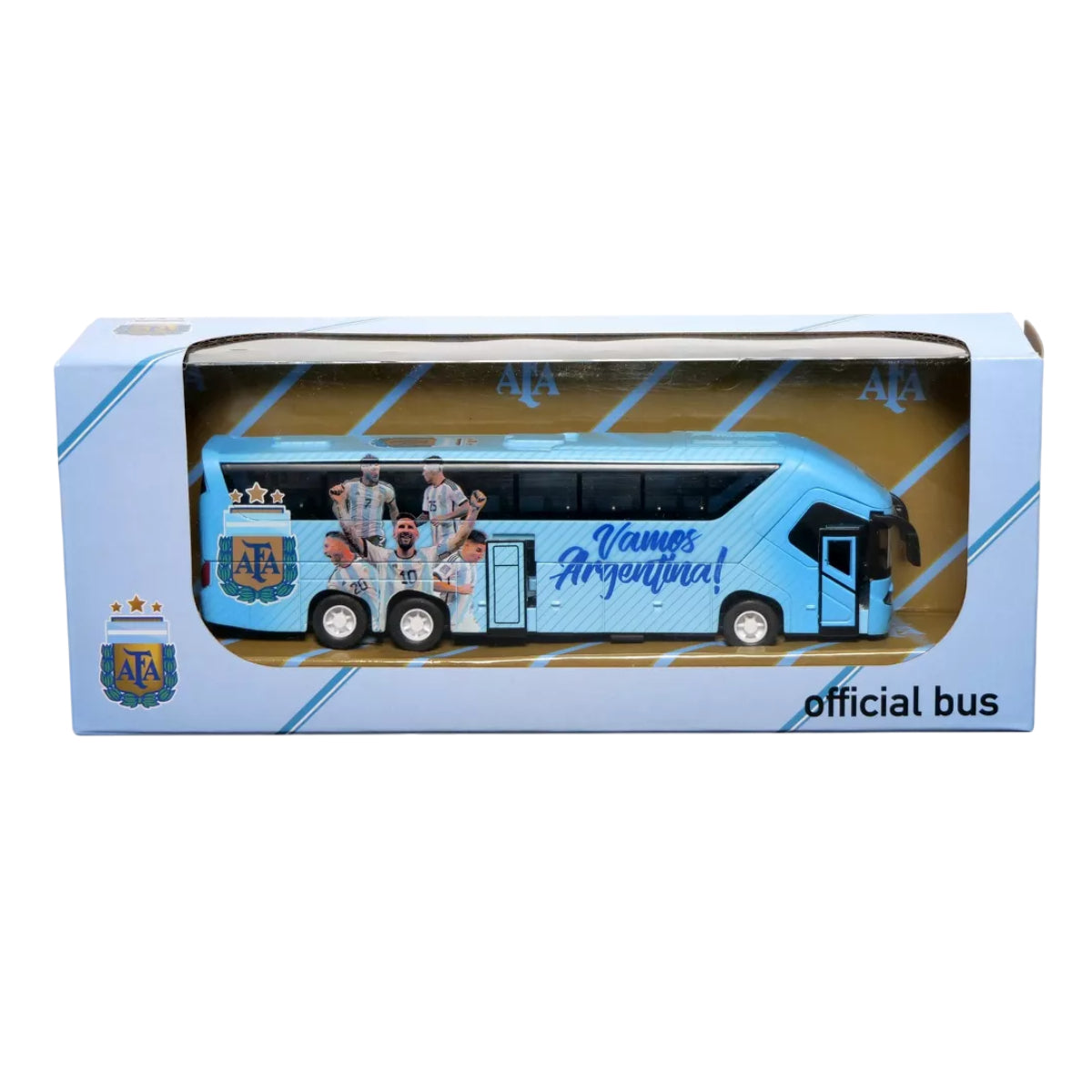 Banbo Argentina Soccer Team Tour Bus Toy - Blue